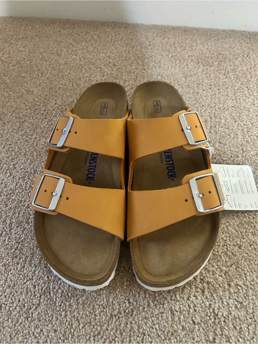 Birkenstock Kids Two-Strap Sandals in Mustard
